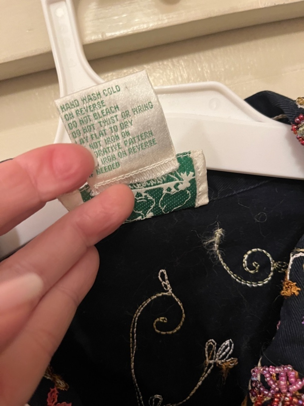 Quacker Favtory Embroidered / Embellished Black Floral Button-Up Jacket - Picture 3 of 14